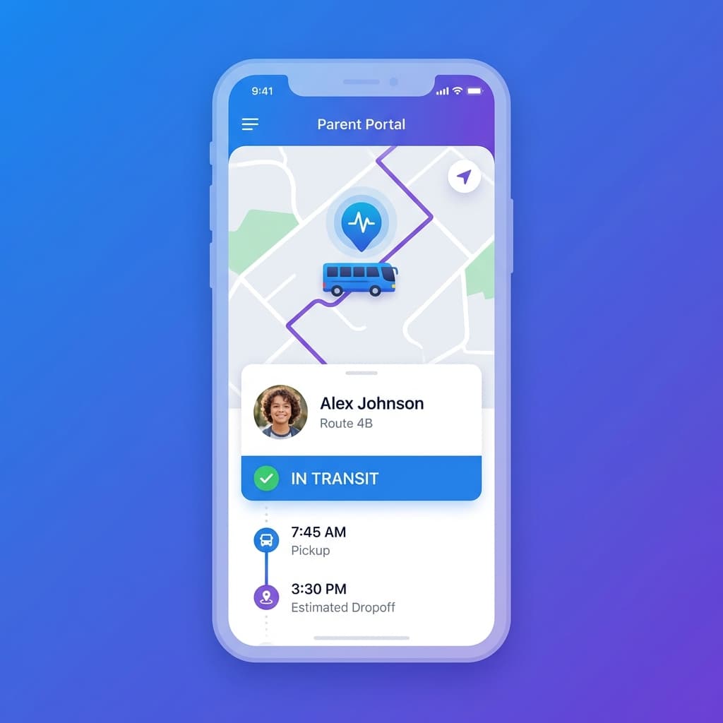 Portal do responsável com tracking GPS